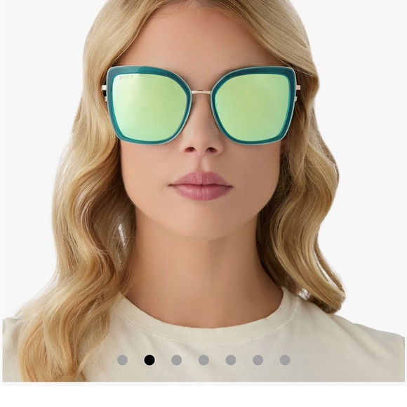 DIFF sunglasses oversized cateye turquoise Clarisse - Picture 15 of 16